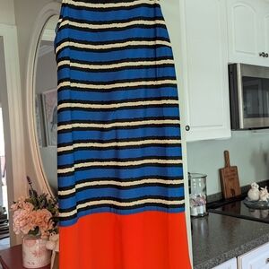 Striped Blue and Orange Skirt